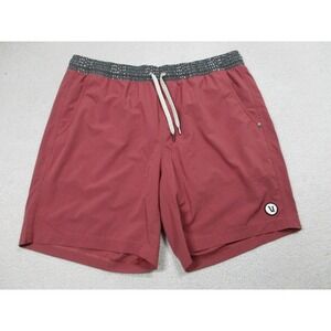 Vuori Banks Shorts Mens XL Red Elastic Waist Swim Trunks Athletic Board V302